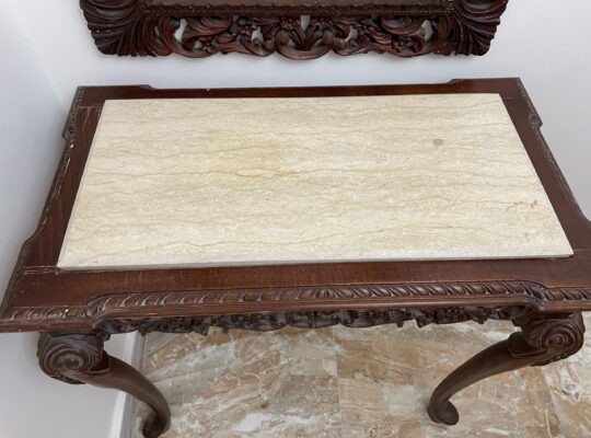 كونسول خشب و رخام