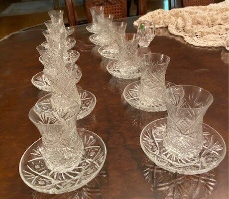 Bohemian Crystal Tea Set