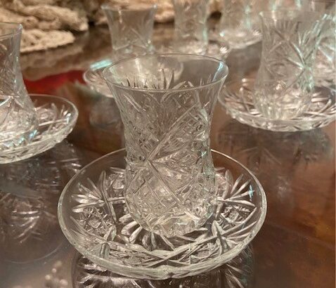 Bohemian Crystal Tea Set