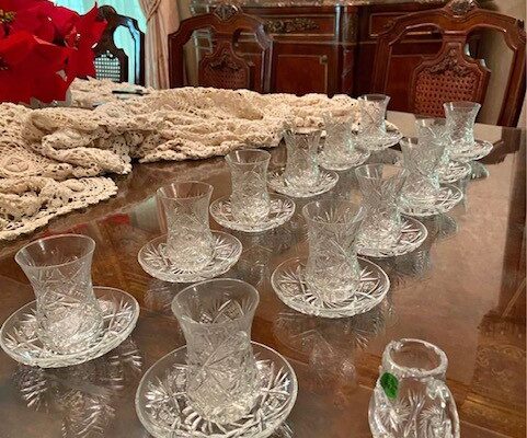 Bohemian Crystal Tea Set