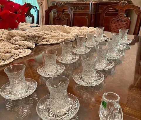 Bohemian Crystal Tea Set